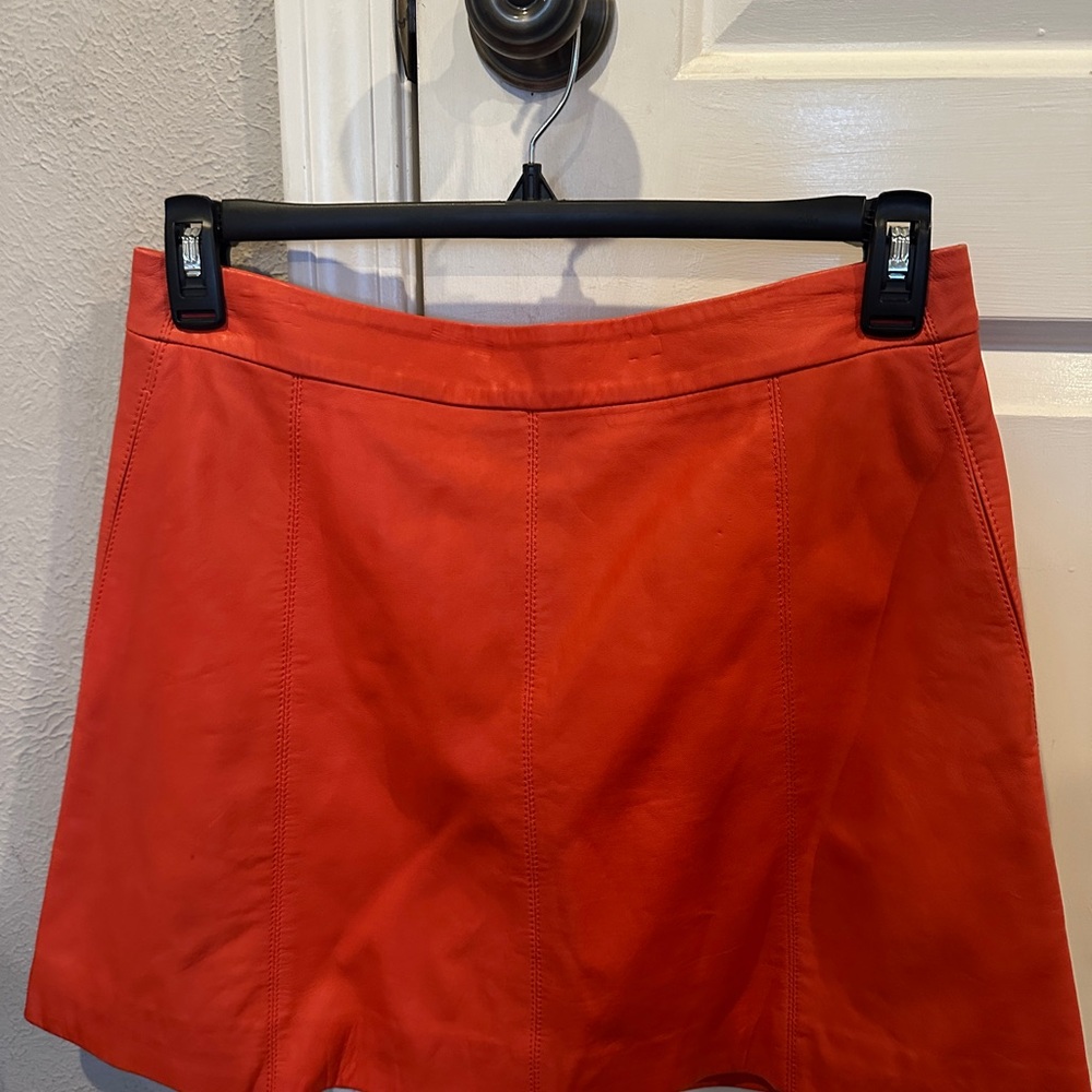 Marc By Marc Jacobs orange Lamb Leather skirt - soft, luxurious and lined